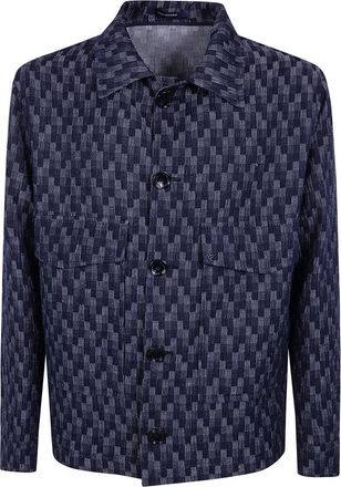 Tagliatore Amir Sport Jacket - Heren - Casual Overhemden - Blauw - L - Leer - Overhemden