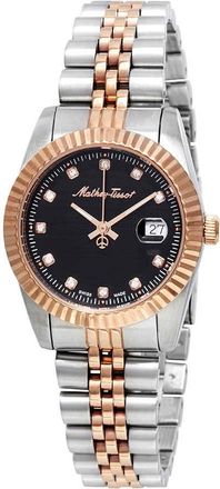Mathey-Tissot Mathey III Quartz Crystal Black Dial Ladies Watch D810RN