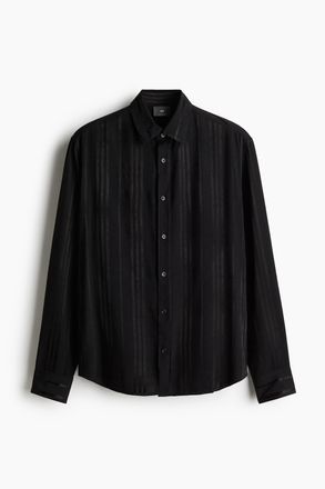 H&M Hemd in Regular Fit - Schwarz