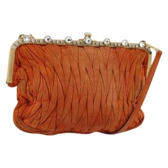 Miu Miu Pre-owned Clutches, female, Orange, Size: ONE SIZE Pre-owned Shoulder Bag