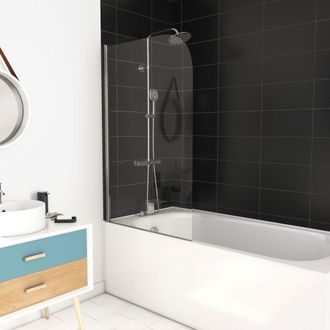 Aurlane Aurlane - Biombo Ba&ntilde;era Pivotante 130x75cm Perfil Aluminio Cromo - Vela Cromo