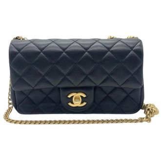 Chanel Pre-owned Camellia Schoudertas - Dames - Pre-owned - Zwart - Maat: ONE Size Leer