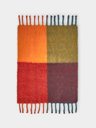 Lena Rewell Handwoven Check Mohair Throw (71in/1.8m)
