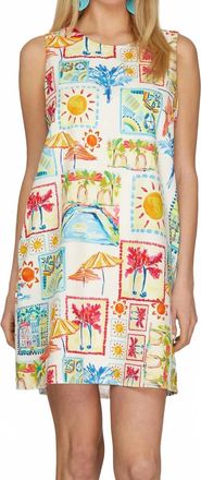 She + Sky By The Sea Shift Mini Dress In Multi