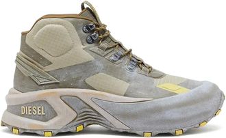 Diesel d-cage panelled logo boots - men - Polyester/Fabric/Rubber - 45 - Green