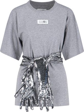 Maison Margiela Numeric Tag Gloves T-Shirt - Grey
