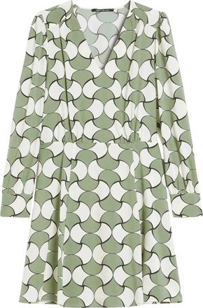 Pennyblack Geometrisch Patroon Jurk Mazurka Stijl - Dames - Zomerkleedjes - Groen - XS - Kleedjes