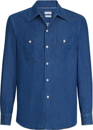 Brunello Cucinelli Chest-pockets Long-sleeve Shirt