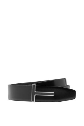 Tom Ford REVERSIBLE LEATHER 40MM BELT Size: 100, colour: BLACK