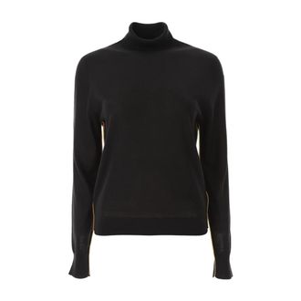 Paul Smith Wool-Silk Signature Stripe Sweater - Dames - Coltruien - Zwart - M - Wol - Truien & Vesten