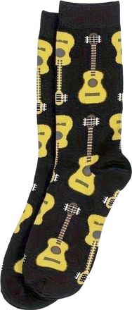 Generic Unisex Classic Acoustic Guitar Socks One Size UK 6-10 EU 40-45 (Black)
