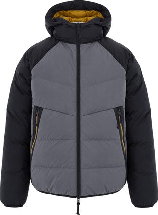 Emporio Armani Pewter Colorblock Puffer Jacket
