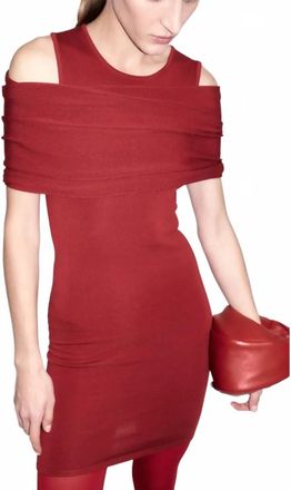 St.Agni Detachable Layer Knit Dress In Rosso