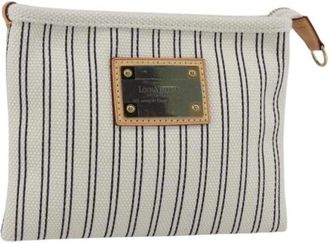 Louis Vuitton Pre-owned Clutches, female, White, Size: ONE SIZE Pre-owned Canvas Clutch