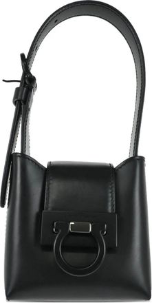 Prada 2010s Gancini leren schoudertas - Zwart