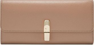 Furla Iride Continental Wallet Xl Greige Grey Textured Leather Woman