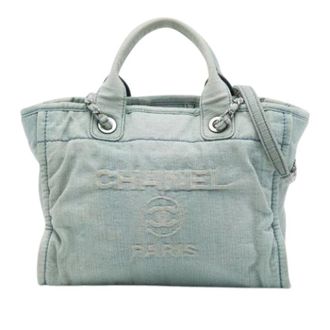 Chanel Bolso Tote Deauville Pre-owned - Pre-owned - Mujer - Azul - ONE SIZE