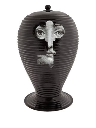 Fornasetti Rigato Serratura vase - Black