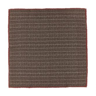 Brunello Cucinelli Pochette da taschino in lana a righe - - Accessories - Uomo - Marrone - ONE SIZE