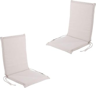 ED&Egrave;N JARD&Iacute; Pack de 2 cojines para sill&oacute;n de jard&iacute;n reclinable olefin crudo