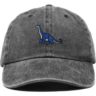 Dalix Brachiosaurus Dad Cap in Washed Black at Nordstrom