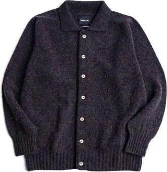 Howlin Shetland Wool Shirt-Collar Cardigan