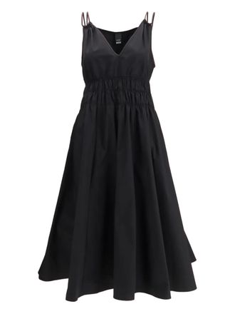 Pinko Amie V-neck ruched midi dress - Black