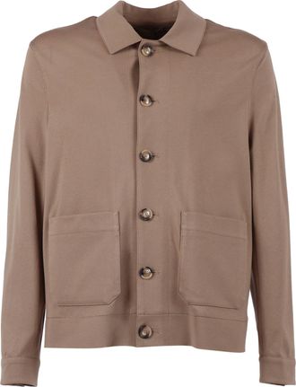Circolo 1901 Brown Minimalist Shirt Casual Jacket