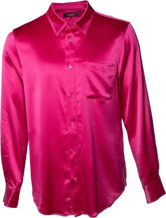 Sies Marjan Sander satin shirt in fuchsia