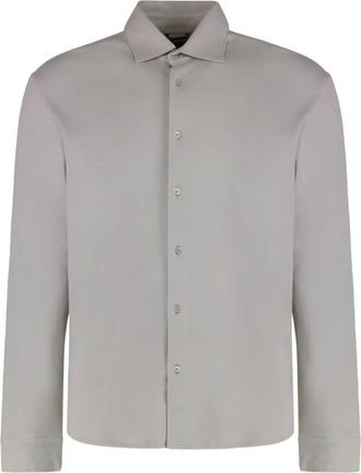 Moorer buttoned shirt - Grigio