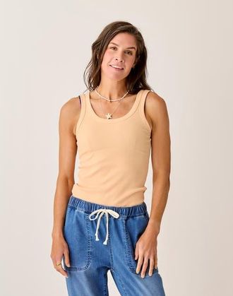 Carve Designs Ever Rib Tank in Apricot at Nordstrom, Size Xx-Small Au