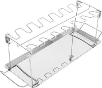 OEM 1 Juego De Parrilla Para Exteriores, Para Asar Pollo, Asar Pollo Al Horno, Parrilla, Parrilla Para Costillas, Acero Inoxidable Color Plata