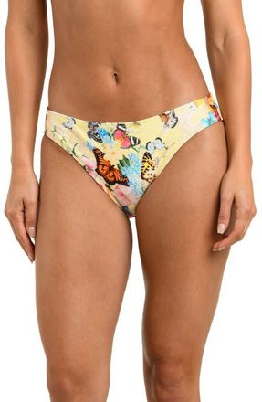 L'agence Nicole Garden Bikini Bottoms in Yellow Multi at Nordstrom, Size X-Small
