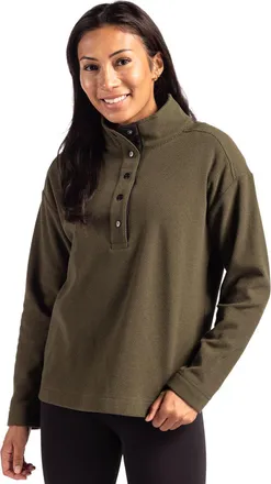Cutter & Buck Hunts Point Eco Textured Fleece Recycled Womens Snap Pullover