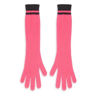 Alberta Ferretti Accessoires, Dames, Roze, S, Wol, Lange wollen en kasjmieren handschoenen