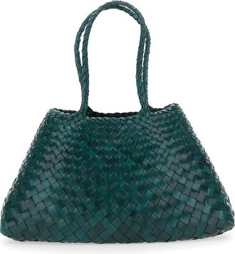 Dragon Diffusion Womens Leather Shoulder Bag Santa Croce Green