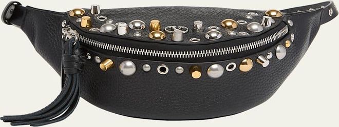 Mens Nellcote Studded Leather Belt Bag