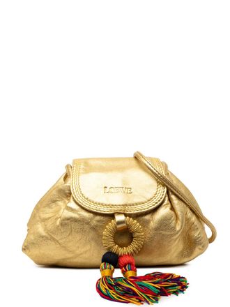 Loewe 2010-2025 Mini Nappa Tassel crossbody bag - Gold