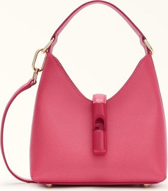 Furla Iride Mini Bag M Velvet Pink Pink Textured Leather Woman