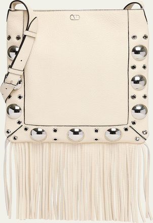 Valentino Garavani Nellcote Fringe Studded Leather Crossbody Bag