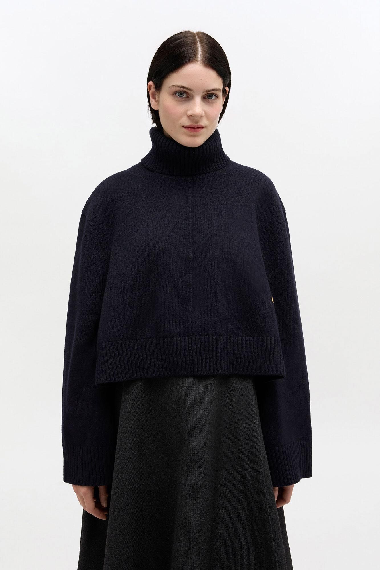 Pull Femme Hiver Col Roulé Pullover À Manches Longues Chaud Thermal Pull Côtelé Tricot Hauts Col Roulant Pull Tricot Hiver Slim Fit Pull Tricot Thermique Décontractée Haut
