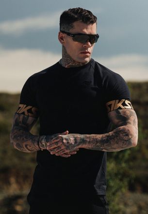 Siksilk Mens Black Dynamic T-Shirt XXL