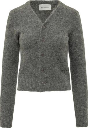 Ami V-hals vest - Dames - Truien - Grijs - Maat: M Zijde