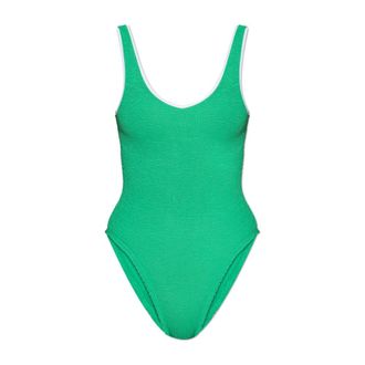 Hunza G Dames, Badkleding, Groen, Maat: ONE Size Polyamide