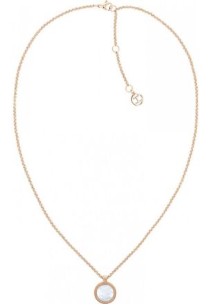 Tommy Hilfiger Womens 2780657 Ladies Necklace - Pink Stainless Steel - One Size