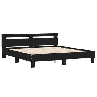 Berkfield Home Durable Bed Frame without Mattress Black 180x200 cm Super King