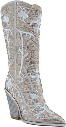 London Rag Glimmer Western Boot in Silver at Nordstrom Rack, Size 9.5