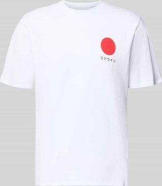 Edwin T-Shirt aus reiner Baumwolle Modell JAPANESE SUN in Weiss, Gr&ouml;&szlig;e XXL
