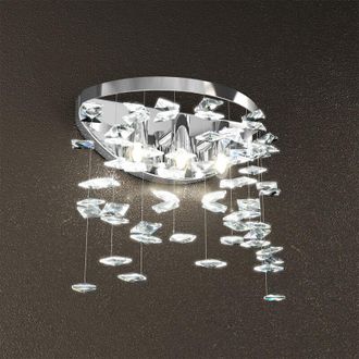 Top-Light Applique Contemporanea Flare Metallo Cromo Cristallo 1 Luce G9