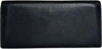 Loewe Pre-owned Grained Leather Long Wallet - Dames - Vintage Accessoires - Zwart - ONE Size - Leer - Vintage